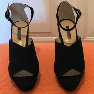 BRAND NEW BCBGeneration Black Suede Platforms